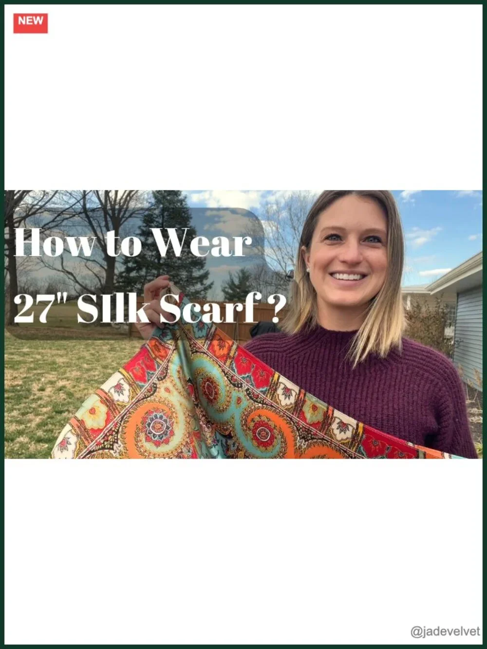 100% Pure Mulberry Silk Square Scarf 26x26 Neckerchief Headscarf Gift Packed